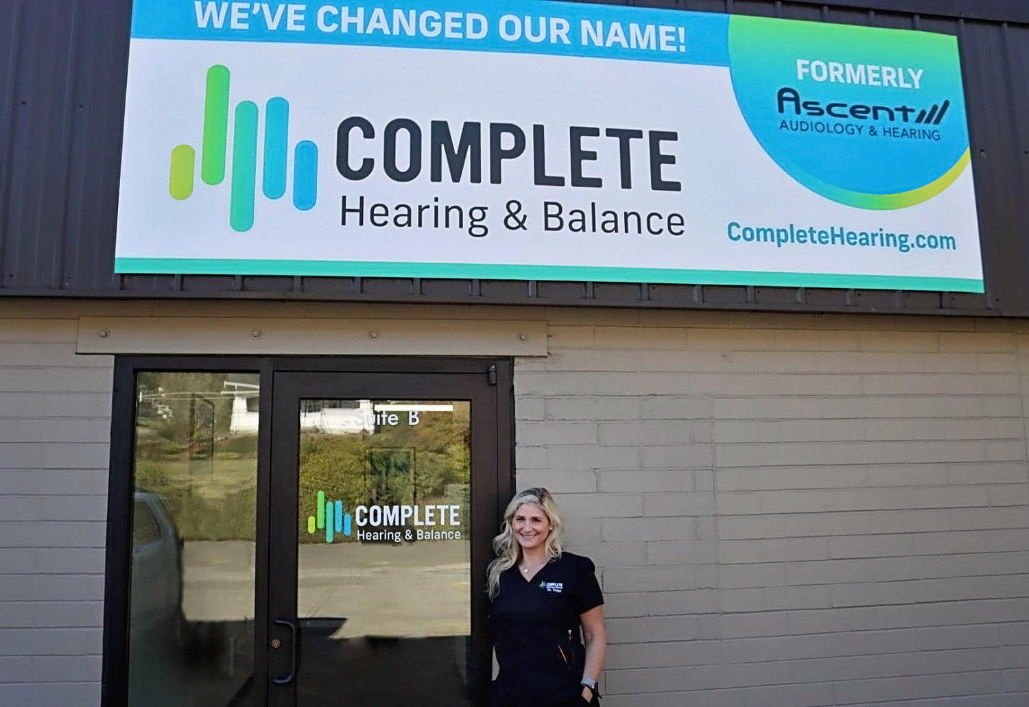 Complete Hearing and Balance owner Dr. Alison Vega poses at her business in these photos provided by the Centralia-Chehalis Chamber of Commerce.